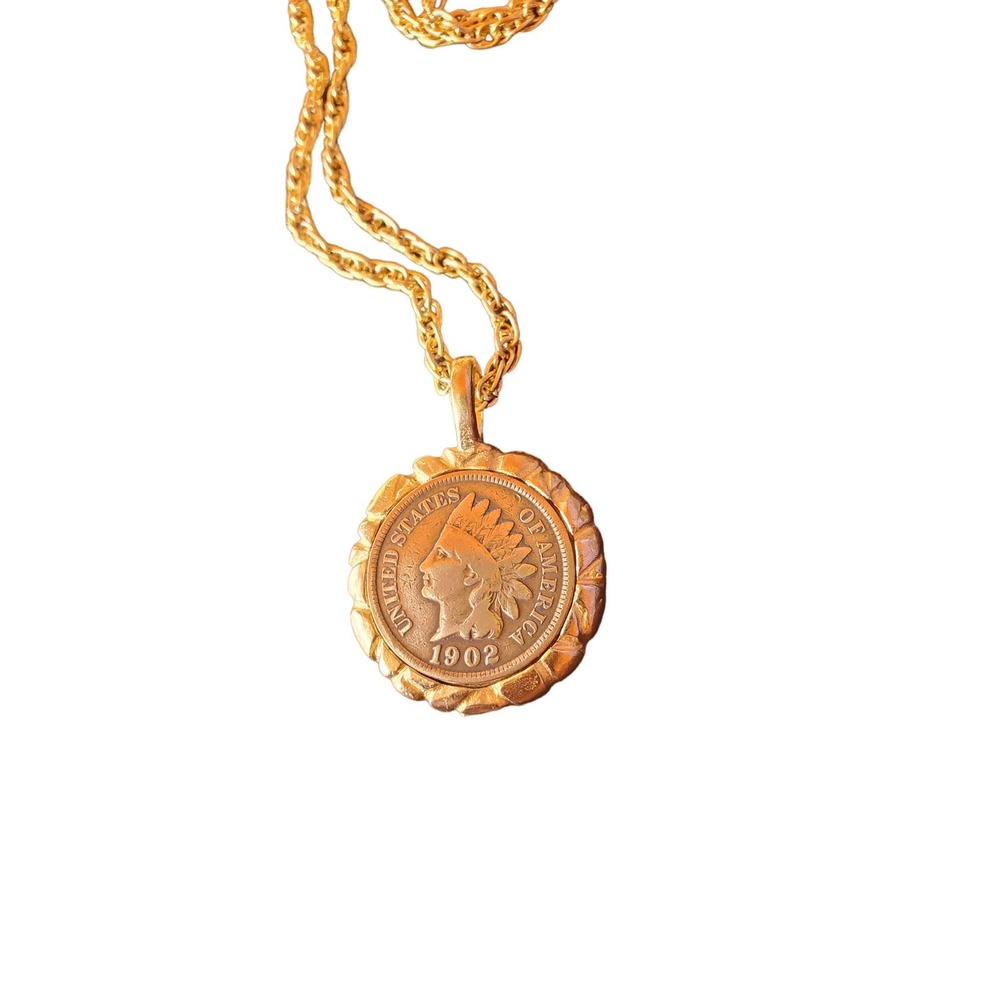 1902 American Historic Society penny necklace